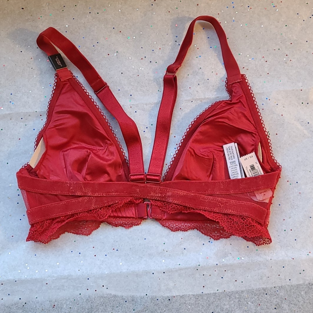 BUY 1 GET 1 FREE VICTORIA SECRET RED MESH BRALETTE - Picture 6 of 11